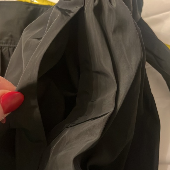 Express Black Taffeta Mini Skirt with Self Tie Belt and Pockets - Picture 7 of 9